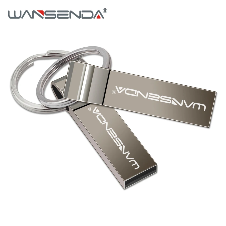 Wansenda Водонепроницаемый USB Flash Drive металлическая ручка привода 4 ГБ 8 16 32 64 флешки