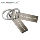 Wansenda Водонепроницаемый USB Flash Drive металлическая ручка привода 4 ГБ 8 ГБ 16 ГБ 32 ГБ 64 ГБ флешки USB флэш-диск с брелок