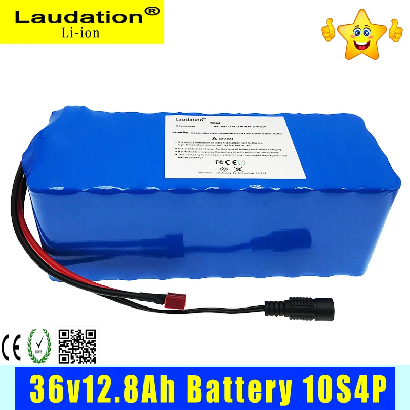 Литий ионная аккумуляторная батарея 10S 4P 36V 12Ah 500W высокая мощность и емкость