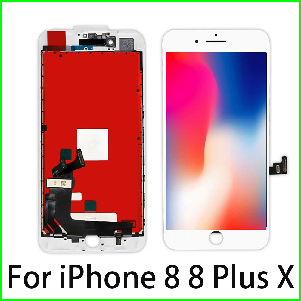 Pantalla для iphone 8 Plus X ЖК дисплей 3D сенсорный экран дигитайзер сборка lcd без битых