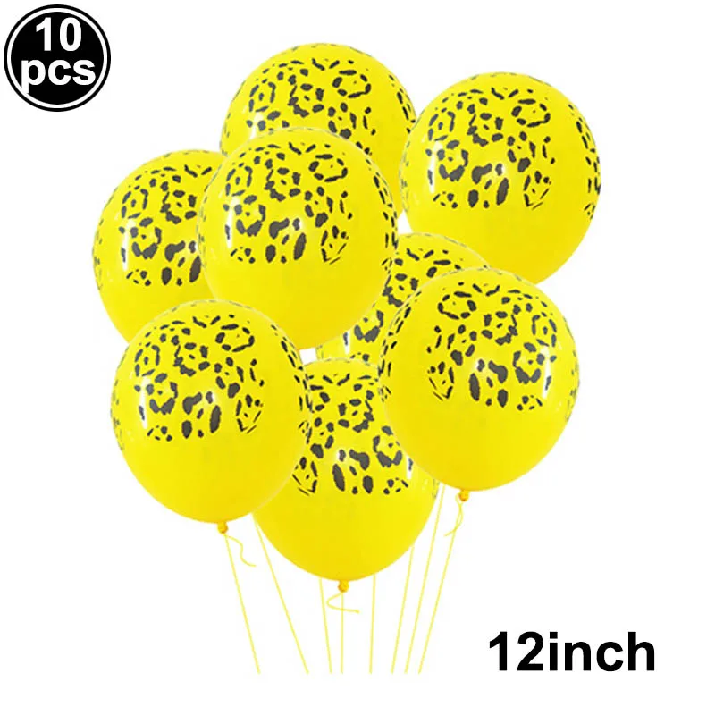 10 шт. латексные шары с принтом животных джунглей корова тигр зебра леопард | Дом и