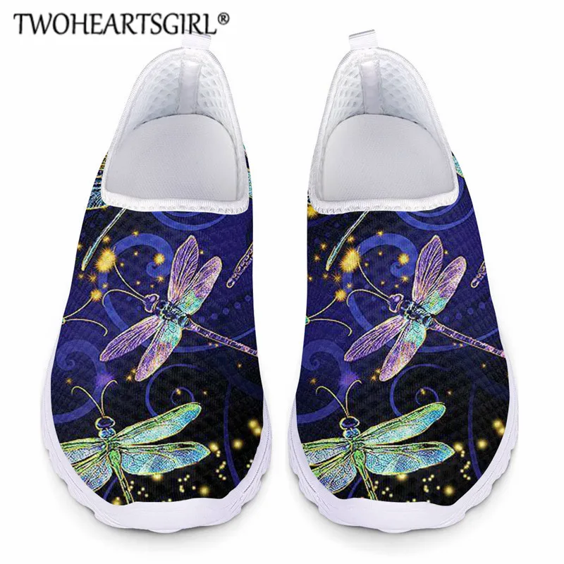 

Кроссовки женские Twoheartsgirl, дышащие, на плоской подошве, с принтом стрекозы
