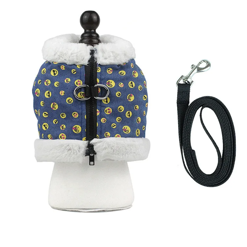 Winter Dog Cat Harness For Chihuahua Small Medium Reflective Keep Warm Nylon Pet Puppy Vest Walking Lead Leash Yorkie Teddy | Дом и сад