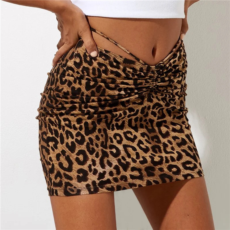 Повседневная Женская короткая мини-юбка с завышенной талией облегающая