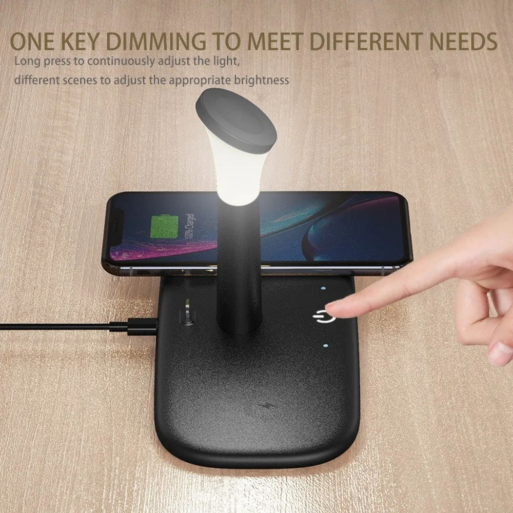 

5 in 1 Qi 15W Fast Wireless Charger for iPhone 12 12Pro MAX 11 11Pro X XR XSMAX for Apple watches Earphones Charging Stand