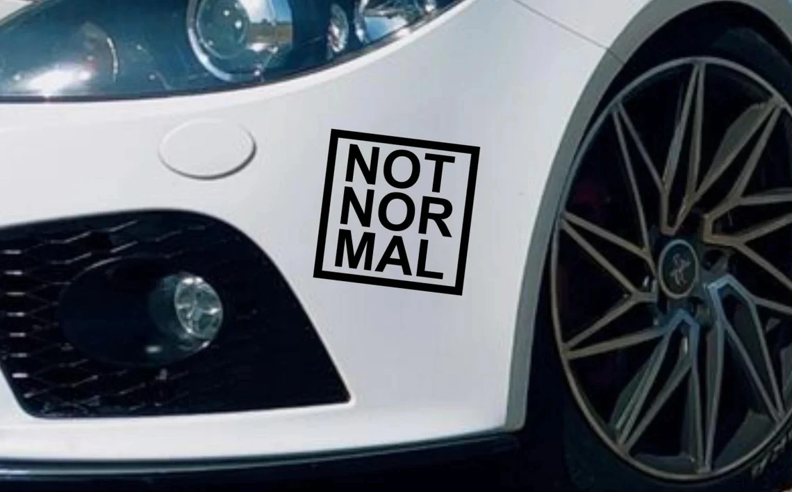 Наклейка для автомобиля NOT NOR MAL наклейки и Переводные картинки аксессуары