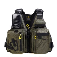 waterproof life jacket fishing vest photography reflective life vest multi pockets fishing survival backpack safety jacket