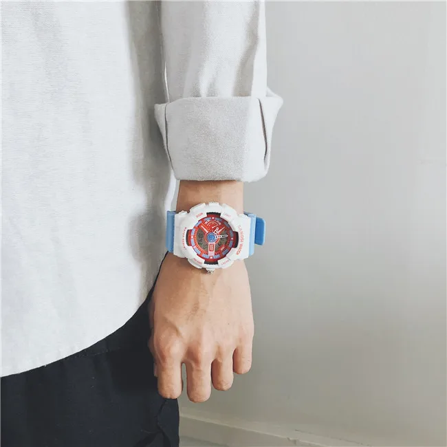 Losida Роскошные брендовые модные супер крутые Мужские кварцевые Светодиодные цифровые и аналоговые часы мужские спортивные часы военные водонепроницаемые наручные часы