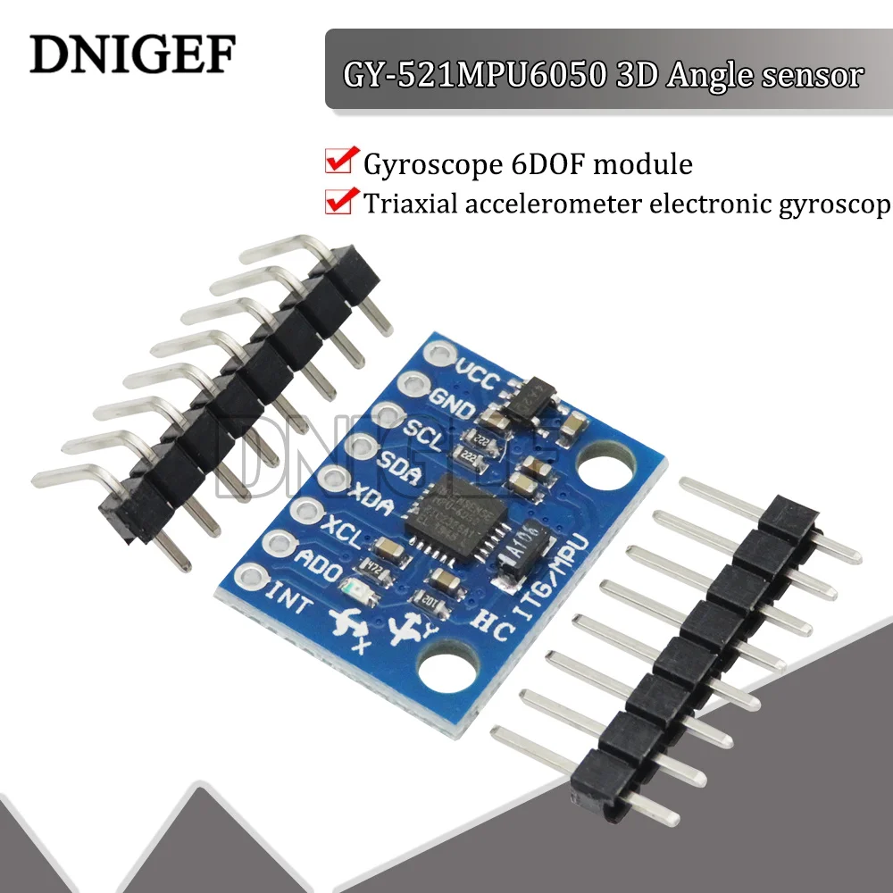 Модуль GY-521 MPU-6050 10 шт. 3-осевые гироскопические Датчики + 3-осевой модуль