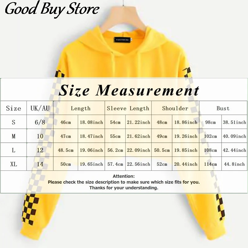 

Teenager Fashion Streetwear Yellow Color Hooded Tops Casual Long Sleeve Sweatshirt Spring Autumn Clothes Women Hip Hop Hoodies