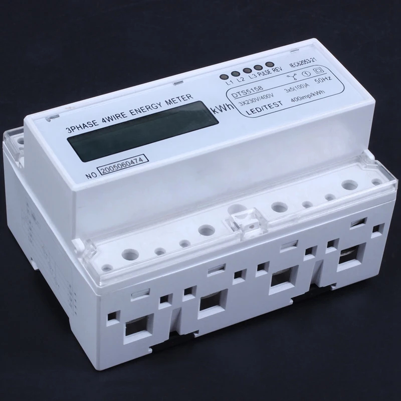 DDS576 трехфазный 4 провод 7P LCD цифровой ваттметр энергопотребление din-рейка