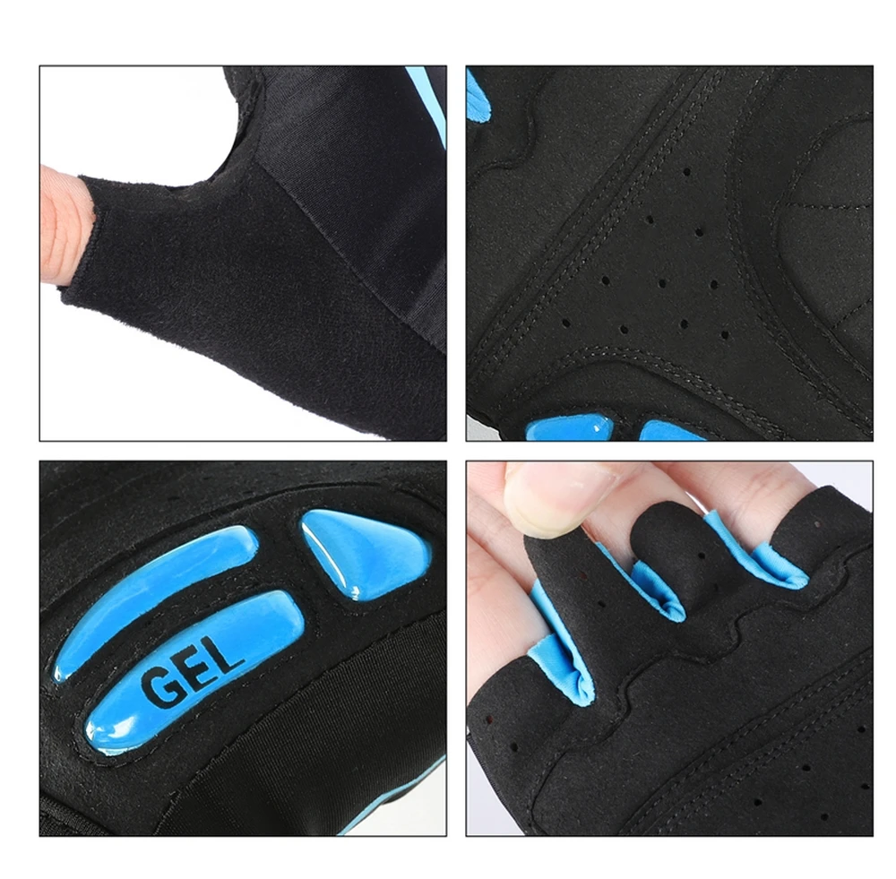 

Cycling Gloves Bicycle Mountain Bike Gloves Half Finger Men Women Spring Summer Cycling Short Finger Gloves Breathable Non-slip