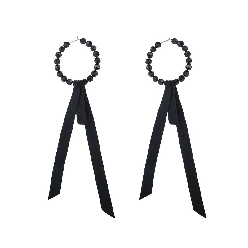 Высококачественный чувственный браслет из бисера круглые черные хрустальные