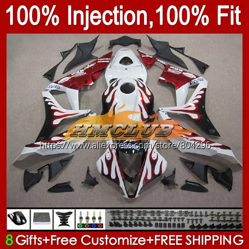 

Инъекция для HONDA CBR600RR CBR 600 CBR600 Red flames RR CC 12No.153 CBR600F5 CBR 600RR 600F5 F5 07 08 600CC 2007 2008 обтекатель
