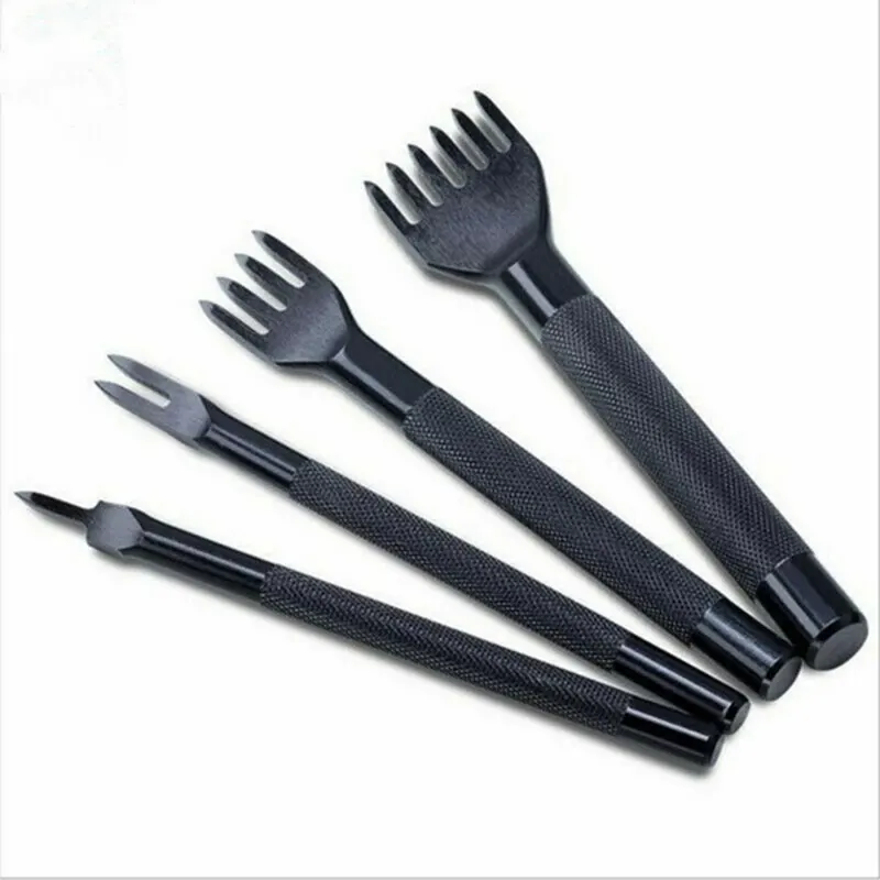 BMBY 4Pcs 1/2/4/6 зубец М кожа удар зубило дыроколы шить ремесленных