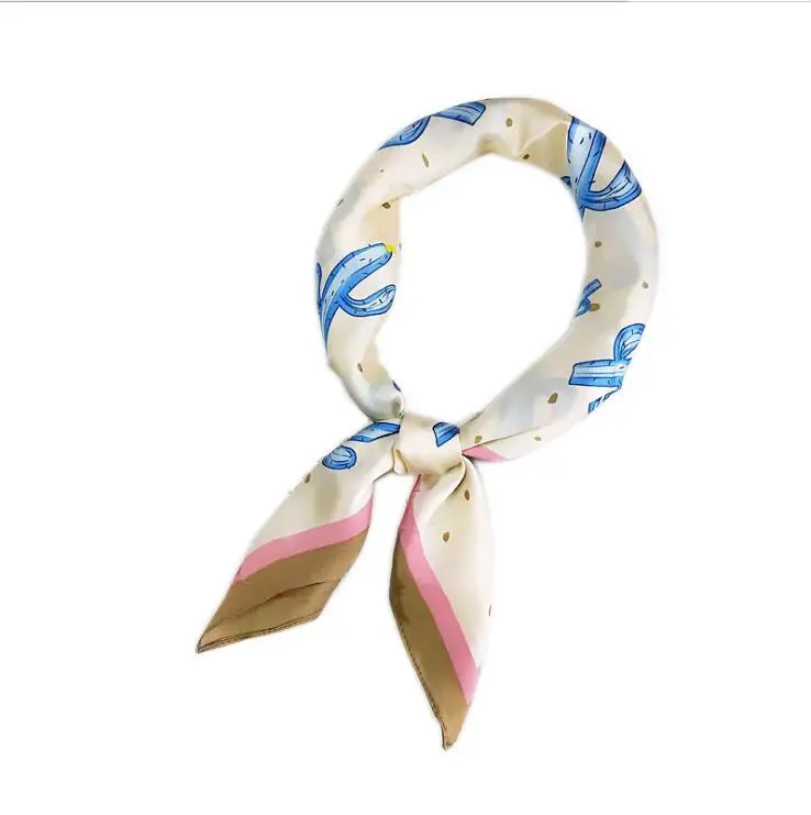 Новый 70x70cm Для женщин многофункциональная полиэстер шелковый шарф милые носки с