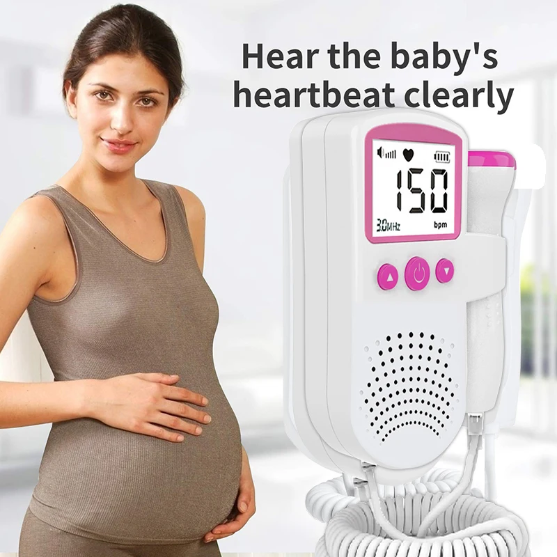 

2.5MHz No Radiation Fetal Doppler Ultrasound Baby Monitor Household Fetus Baby Heartbeat Detector Baby Heart Rate Monitor