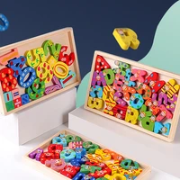 baby montessori educational letter number building block wooden math digital toys baby balance block toy natural wood toys