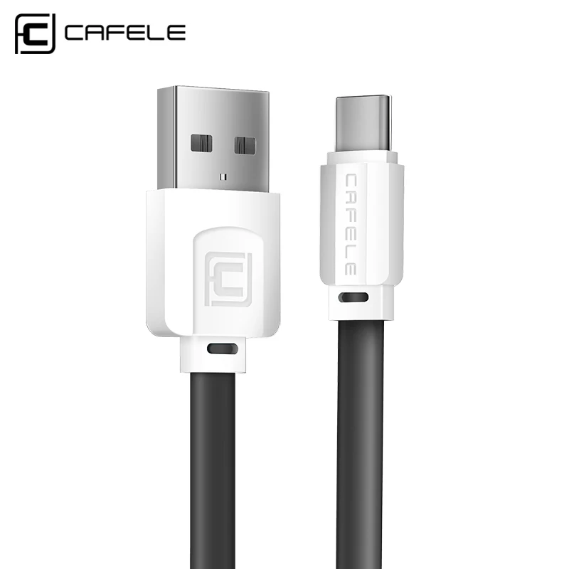 Cafele usb type-C кабель для Xiaomi 8 плоский кабель type-C для huawei P20 быстрая передача данных зарядное устройство type C для Xiaomi 8 SE