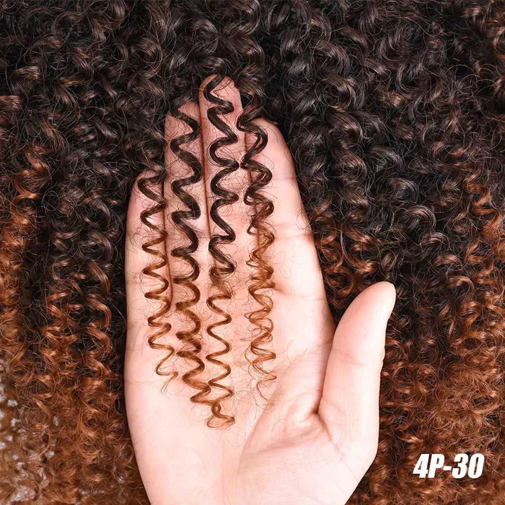 Short Hair Afro Kinky Curly Wig With Bangs For Black Women African Synthetic Ombre Glueless Cosplay Wig Heat Resistant 10
