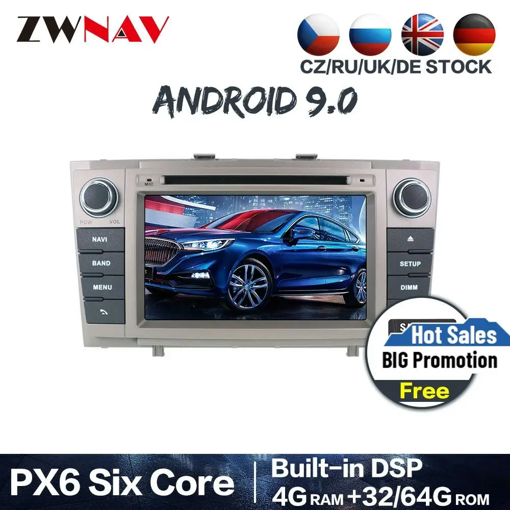 PX6 IPS Android 9 0 Автомобильный DVD стерео мультимедиа головное устройство для Toyota T27