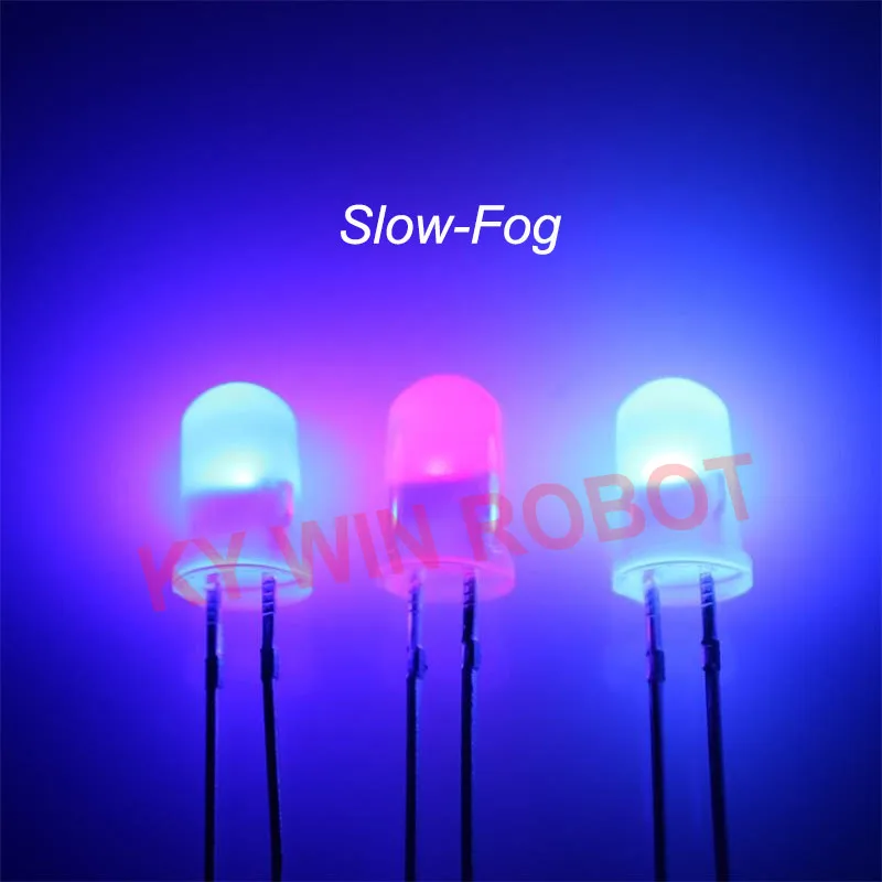 20pcs/lot F5 5mm Fast/Slow RGB Flash Red Green Blue Rainbow Multi Color Light Emitting Diode Round LED Full Color DIY