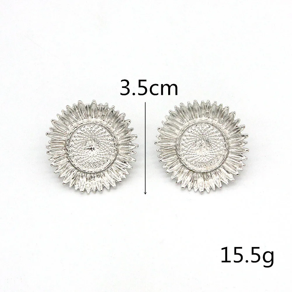 

New style hot sale fashion personality exaggerated street shooting sunflower big flower earrings female earrings