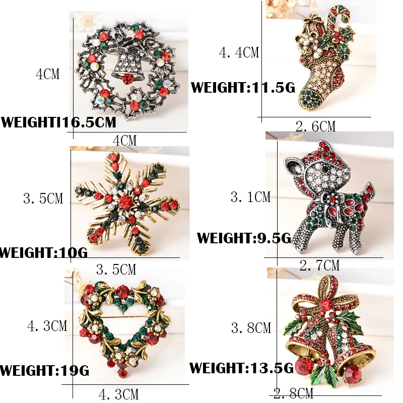 Винтажные рождественские броши для девочек и женщин рождественский подарок