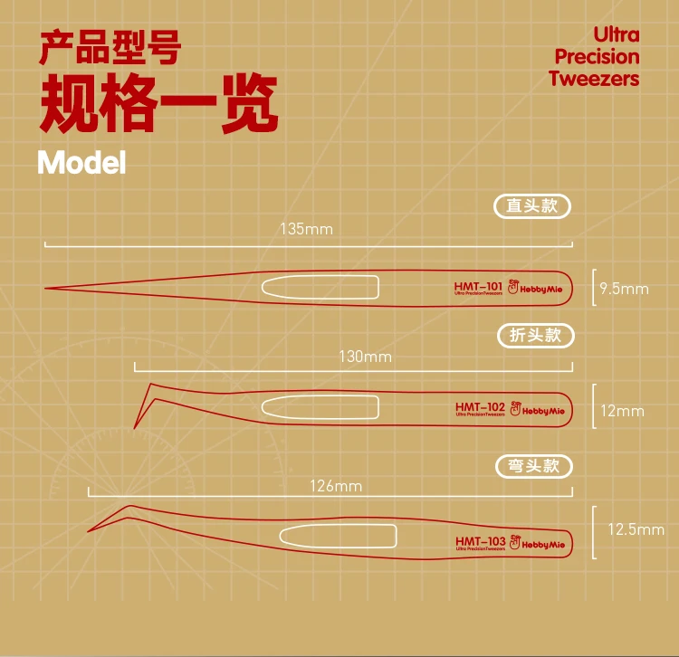 Hobby Mio HMT-101~3 Ultra Precision Tweezers For Scale Model Modeler Craft Tools Modelling Accessory | Игрушки и хобби