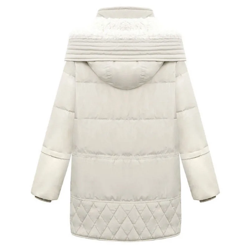 2019 зимние толстые пуховики из белой утиной шерсти ягненка имитация женские