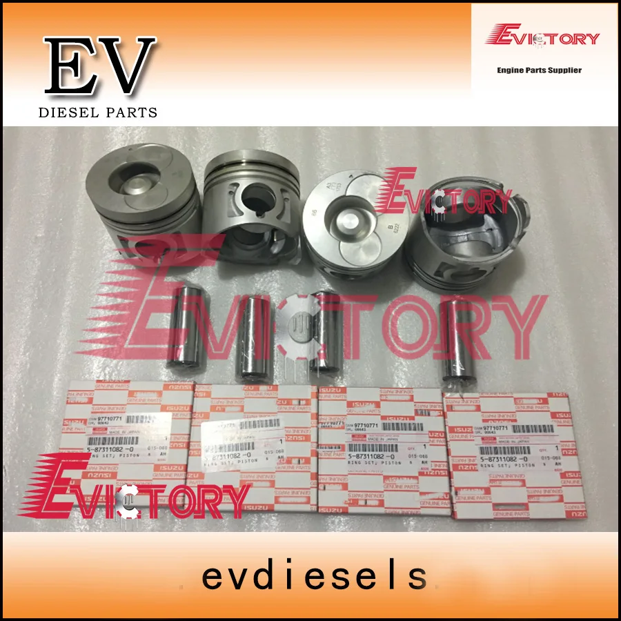 Для двигателя Isuzu 4JB1T rebuild kit 4JB1 поршневое и кольцо|Поршни кольца валы детали| |
