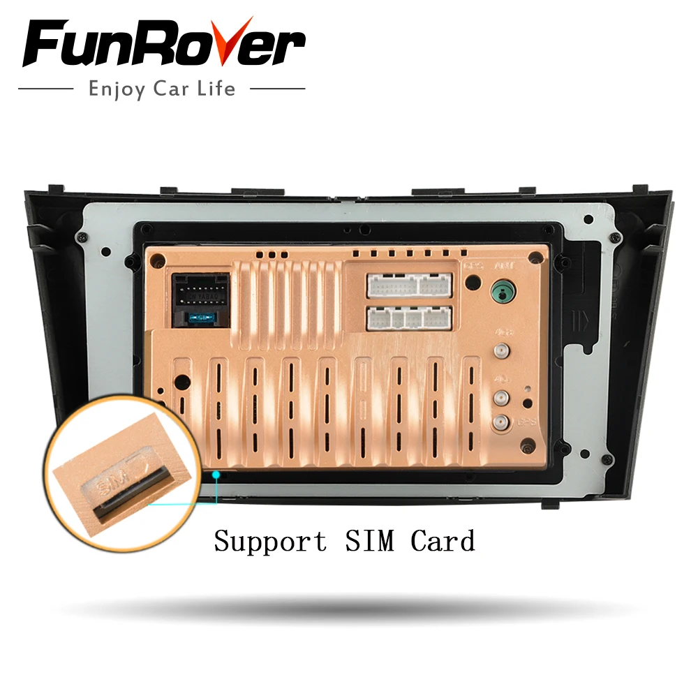 Funrover Android9.0 2din автомобильный dvd gps плеер для Toyota Camry 2008 2009 2010 2011 радио navi навигация