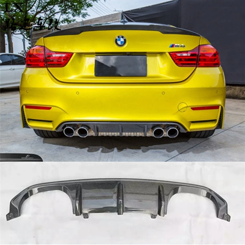 Для BMW M3 F80 M4 F82 F83 задний диффузор из углеродного волокна 2014 + Sedan Coupe Cabrio бампер