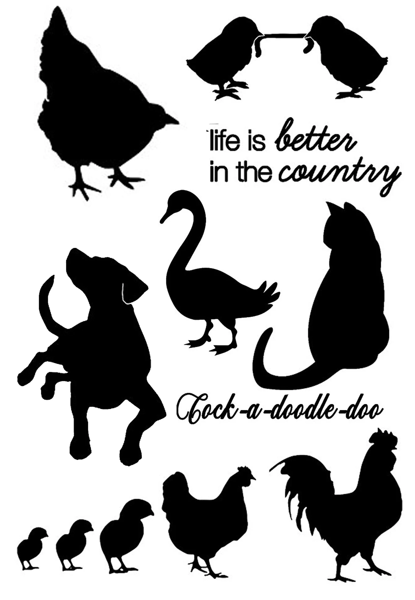 Жизнь лучше в стране прозрачный Штамп для DIY скрапбукинга/открыток/Детские