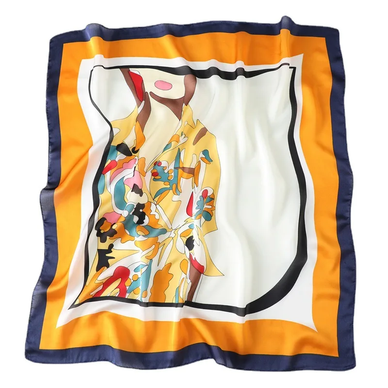

Western-style small scarf 70cm square scarf Hangzhou silk silk scarf professional ladies scarf decoration small scarf