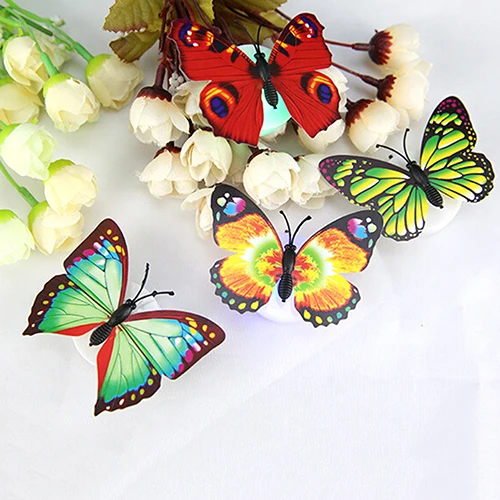 1pc 7 Color Changing Beautiful Creative Cute Butterfly LED Night Light Home Room Desk Wall Decor | Освещение