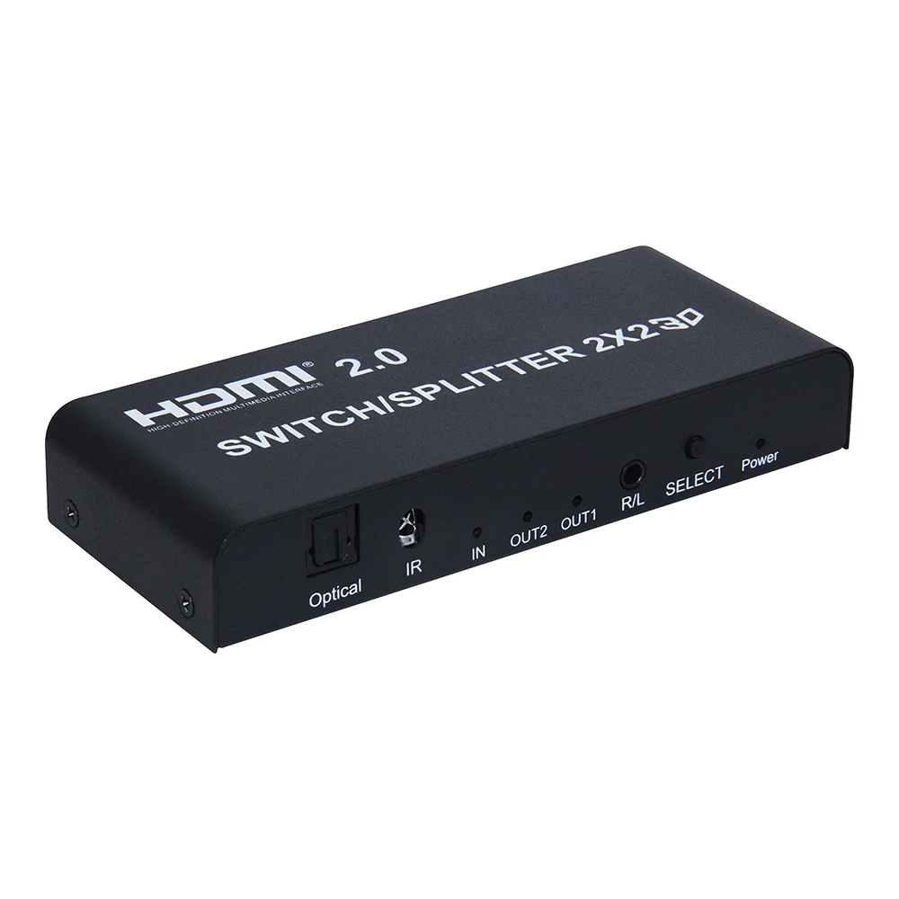 HDMI 2 0 переключатель сплиттер 2x2 распределитель коммутатор в out Оптический видео