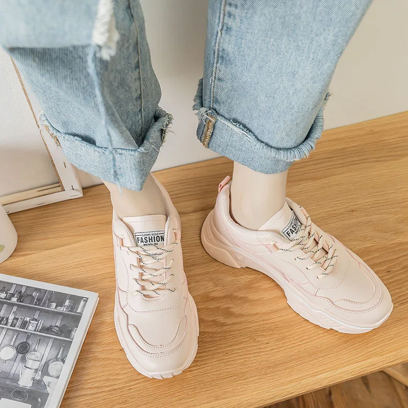 Новинка 2019 года Дизайнерские кроссовки женская повседневная обувь на платформе