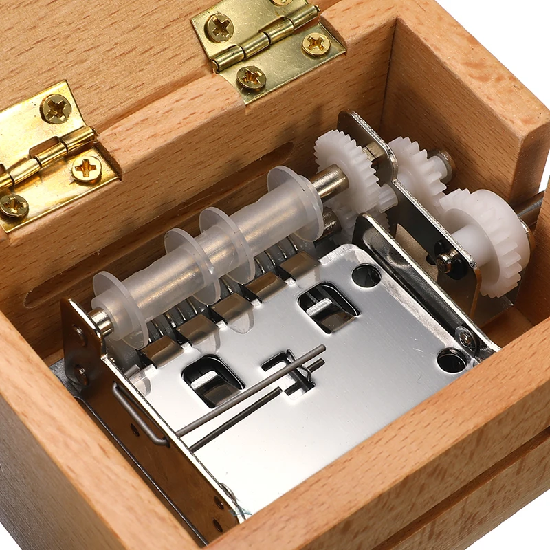 

DIY Hand-cranked Music Box Musical Wooden Box With Hole Puncher Paper Tapes Mechanical Home Decoration Gift Craft Birthday