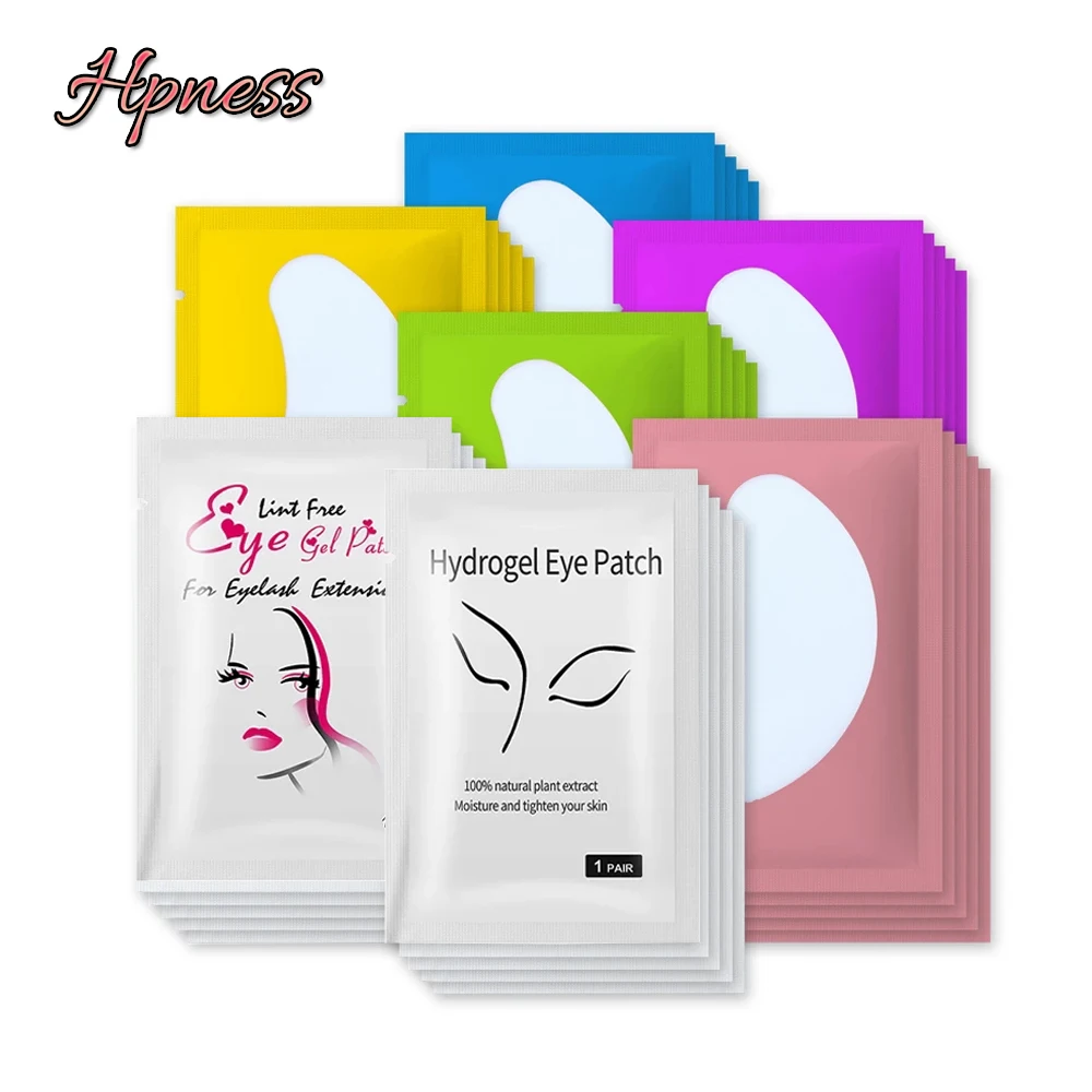 

Disposable 50 Pair Free Non-woven Eye Gel Pad Eye Patches Under Eyes Masks for Eye Lash Extension Beauty Tools 1 Pair/Bag HPNESS