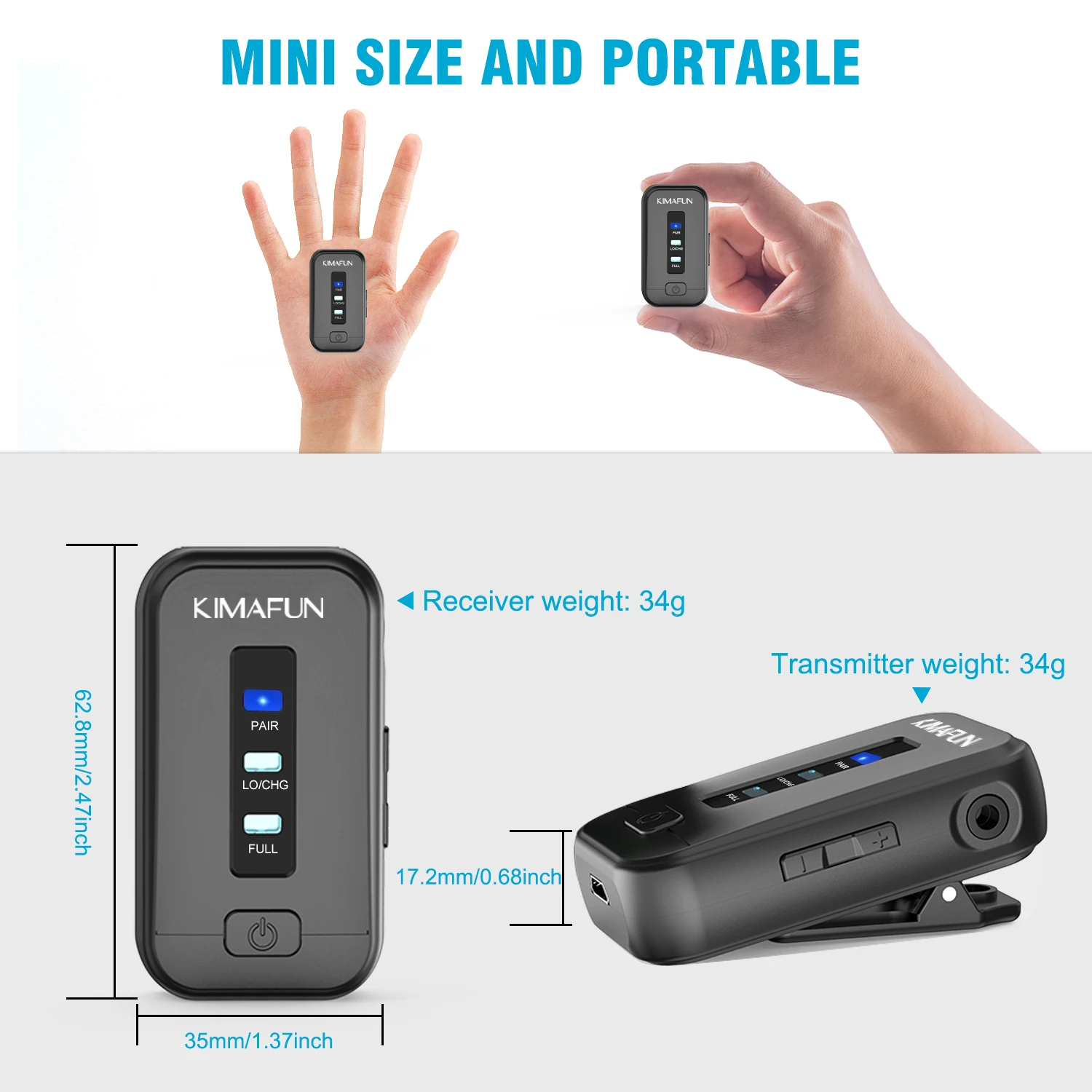Беспроводной петличный микрофон KIMAFUN 2 4G система передатчика Vlog запись видео для