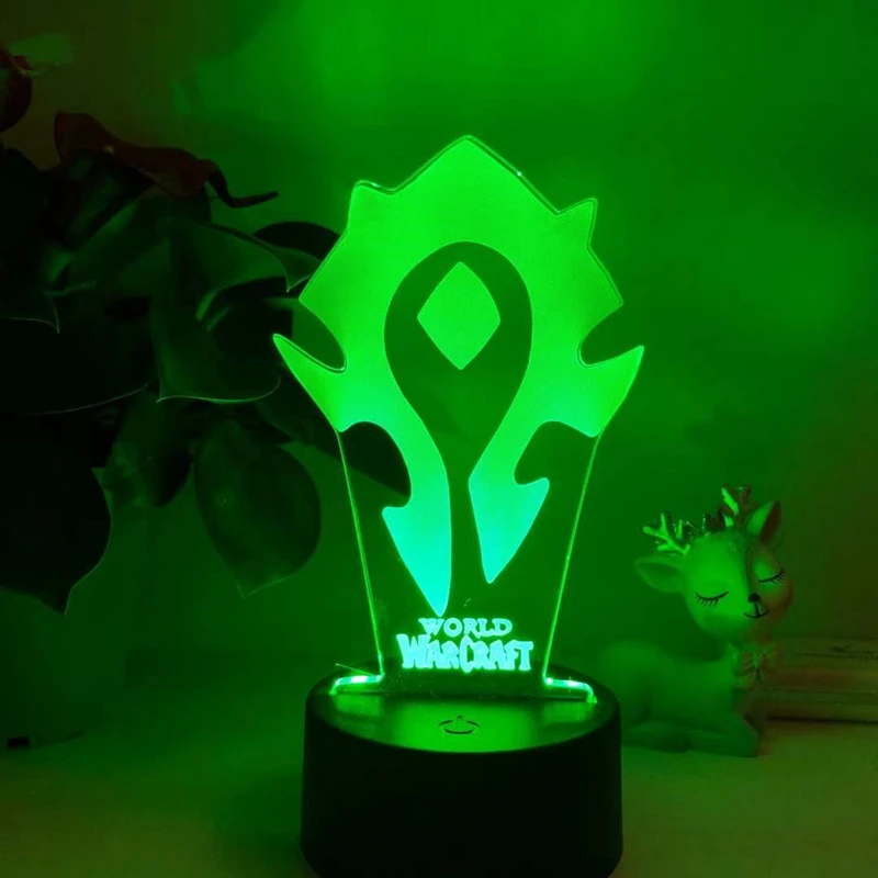 WOW World of Warcraft 3D светильник светодиодный потолочный для домашнего декора подарок