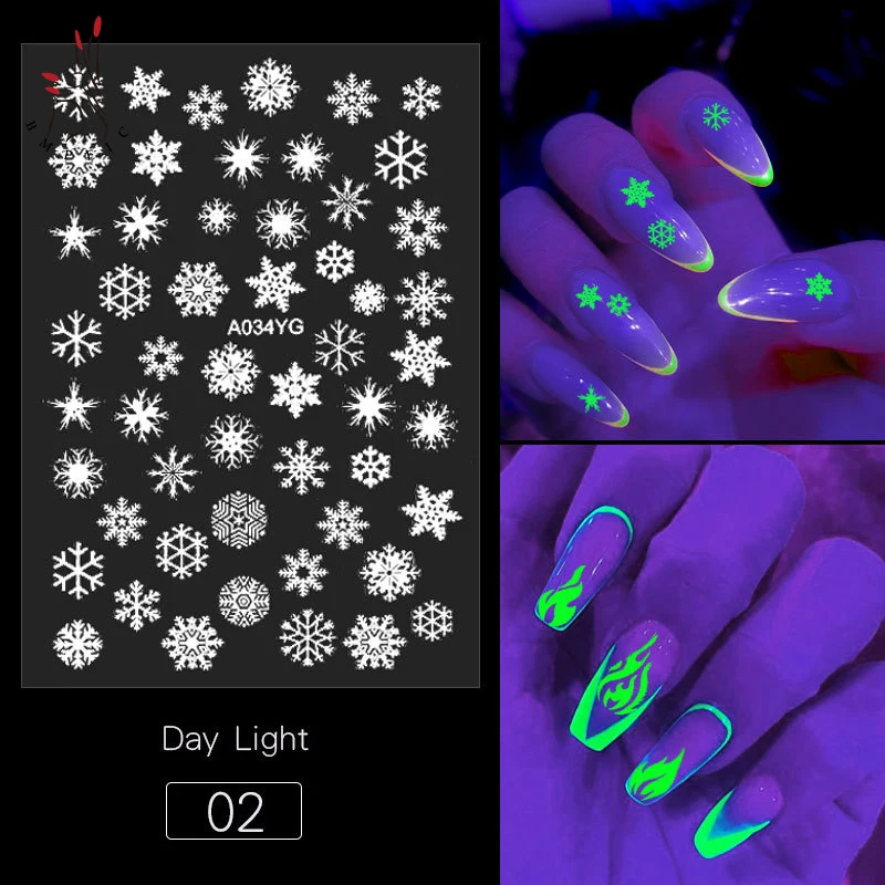

3D Snowflake Butterfly Nail Art Stickers Holographic Adhesive Sliders Colorful DIY Golden Transfer Decals Foils Wraps Decoration