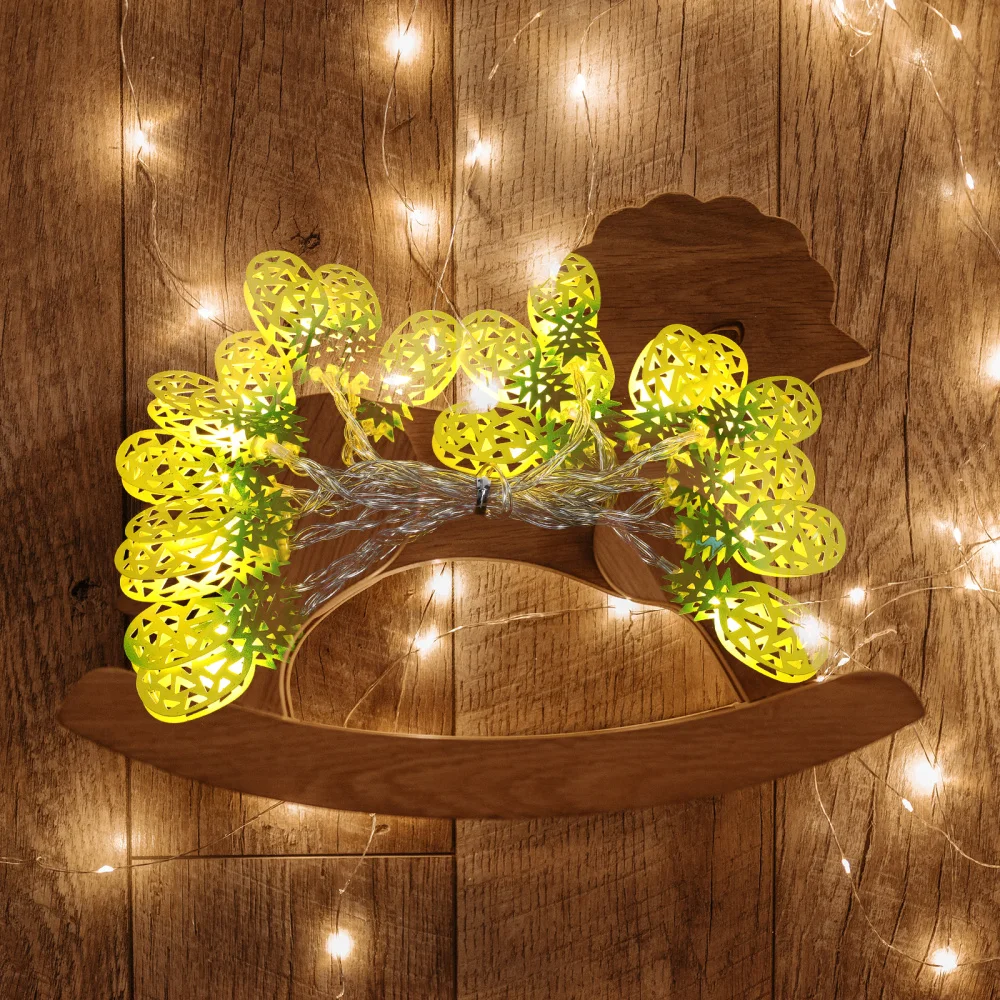 

LED Lamp String Pine Iron Pineapple Light String Night Lamp Adornment Battery