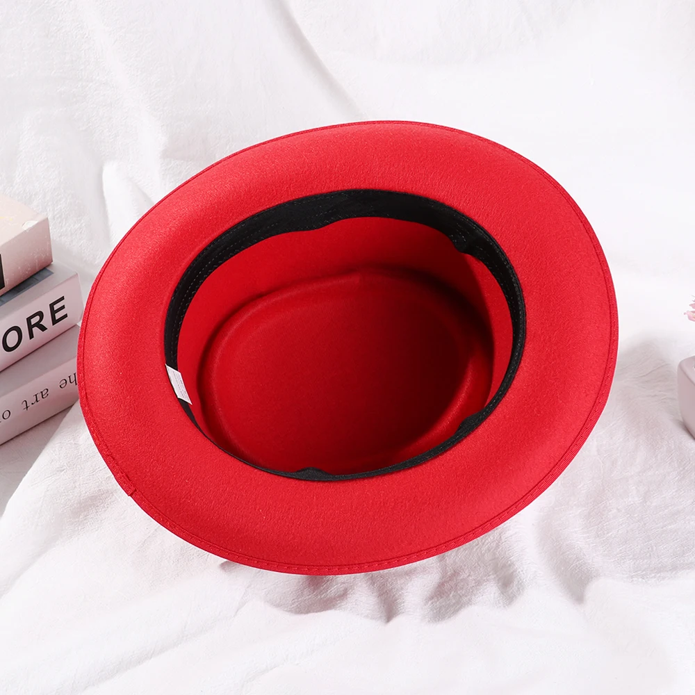 Шерстяная Панама с плоским верхом женская мужская зимняя осенняя ковбойская