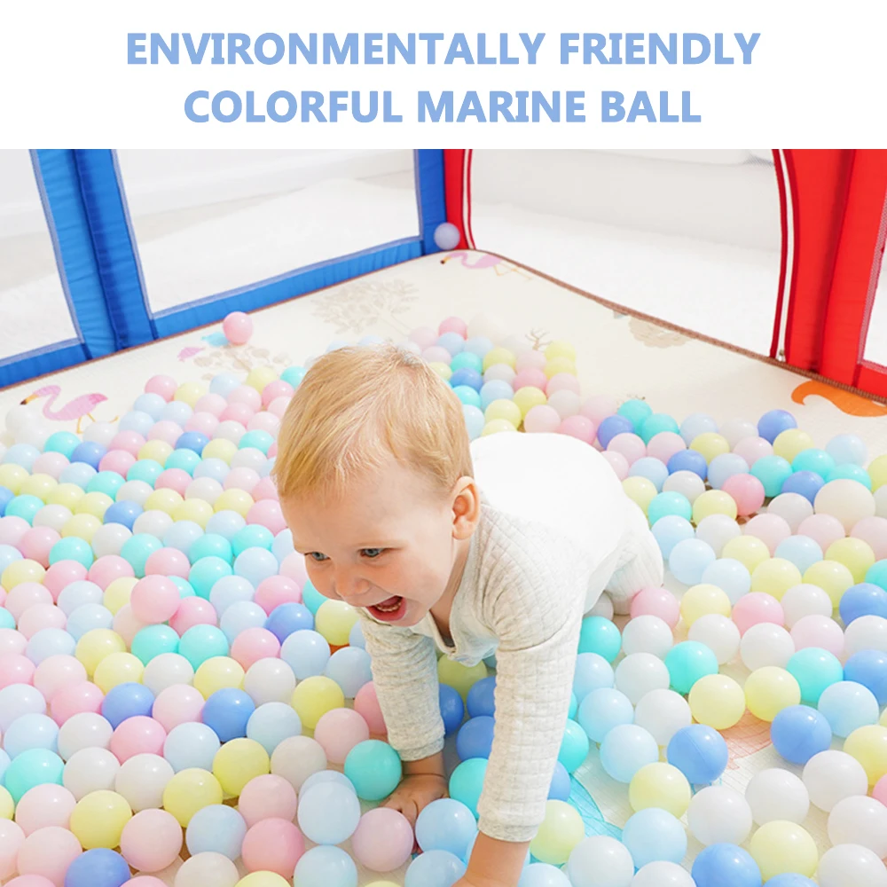 Шарики для сухого бассейна 200 шт. Цветные мячи мягкие пластиковые шарики океан