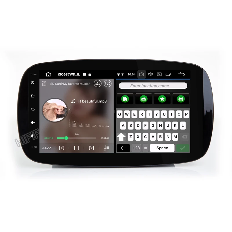 9 дюймов Android 10 автомобильный DVD Мультимедиа Стерео GPS для Benz Smart Fortwo 2016 2017 2018 с