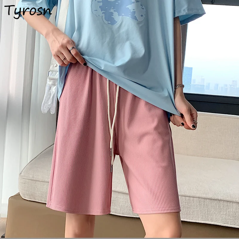 

Women Shorts Loose Casual Solid Running Cozy Draped Soft High Waist Sweet Girls Candy Colors Gym Joggers All-match Bf Harajuku