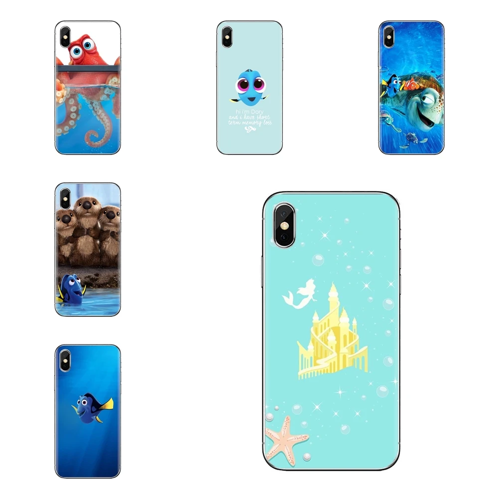 Finding Nemo Dory Cartoon Sea TPU Transparent Shell Covers For iPod Touch Apple iPhone 4 4S 5 5S SE 5C 6 6S 7 8 X XR XS Plus MAX |