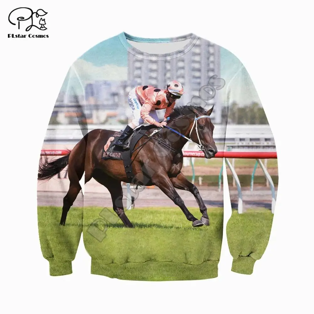 

PLstar Cosmos Animal Racing Horse Funny Long Sleeves Tracksuit New Fashion 3Dprint Unisex zipper/Hoodies/Sweatshirts/Jacket A-4